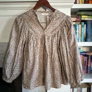 Doen Berkley top in Sienna Champignon floral, small